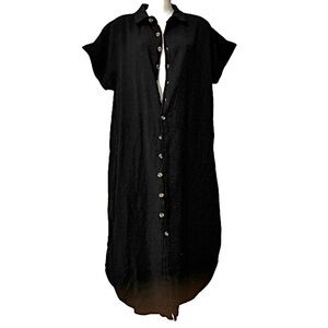 Black Button-Up Maxi Dress